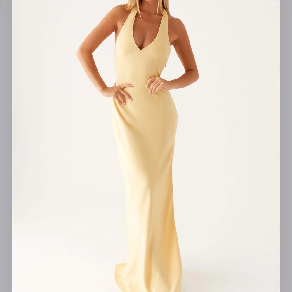 Peppermayo Yellow Halter Wedding Dress